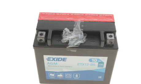 Фото 3 - Автомобильный аккумулятор EXIDE ETX12-BS (ETX12BS)