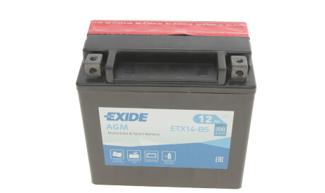 Фото 2 - Автомобільний акумулятор EXIDE ETX14-BS (ETX14BS)