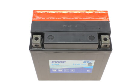 Фото 3 - Автомобильный аккумулятор EXIDE ETX9C-BS (ETX9CBS)