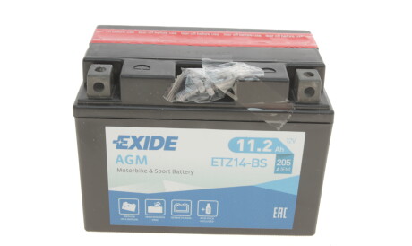 Фото 3 - Автомобільний акумулятор EXIDE ETZ14-BS (ETZ14BS)