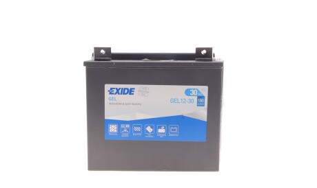 Акумуляторна батарея 30Ah/180A (197x132x186/+L/B0) (GEL) (мото) - EXIDE GEL12-30