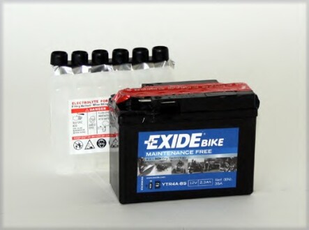 Стартерная аккумуляторная батарея - EXIDE YTR4A-BS