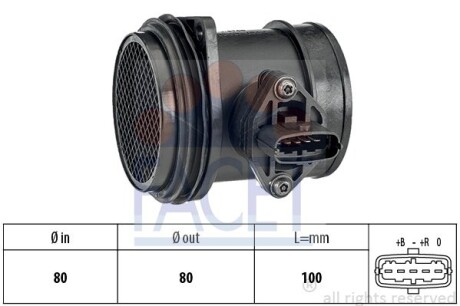 Расходомер воздуха - (9470640, 9545148, 94706400) FACET 10.1332