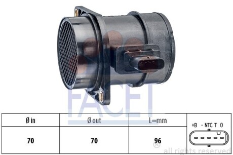 Расходомер воздуха - (281642A500, 281642A401) FACET 10.1372