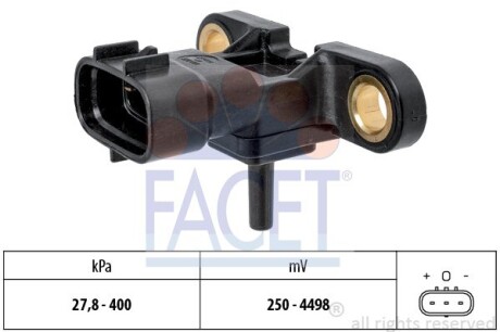 Датчик тиску наддуву Auris/Avensis/Corolla/ Land Cruiser/RAV4 1.4-4.5 01- - FACET 10.3214