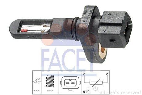 Датчик, температура впускаемого воздуха - FACET 10.4001