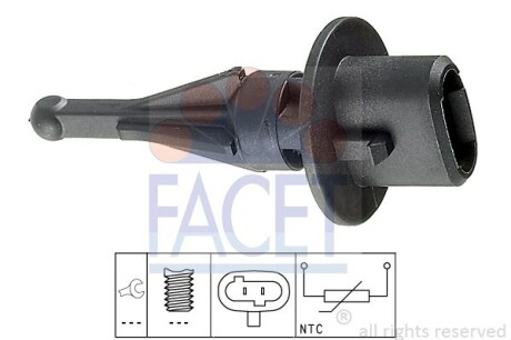 Датчик, температура впускаемого воздуха - (r2Y1182B5, 227711AT0A, 227711AT0B) FACET 10.4010