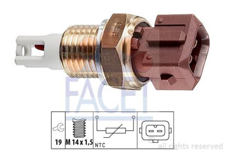 Датчик, температура впускаемого воздуха - (1639284, 7547976, 0489061611) FACET 10.4016