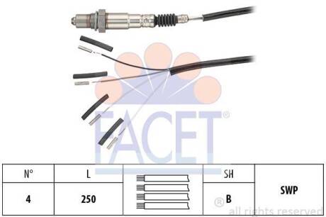 Кисневий датчик Made in Italy - OE Equivalent - (mhk100840l) FACET 10.8240
