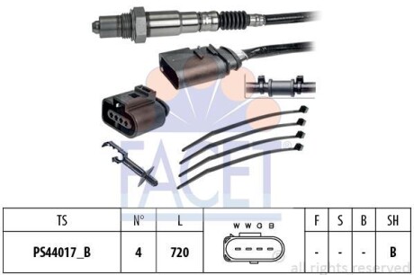 Лямбда-зонд A4/A6/ Fabia/Octavia/ Golf/Polo 1.0-4.5 95-10 - (06A906262AR) FACET 10.8248