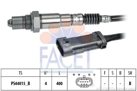 Датчик кислорода Clio II 1.4, 1.6, 2.0 (99-09) - FACET 108283