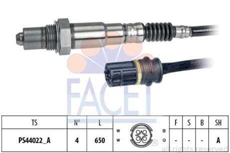 Лямбда-зонд W203/W211 1.8 00> - (a0015404717, A0015408717, A0015409117) FACET 10.8287 (фото 1)