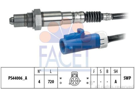 Датчик кислорода (лямбда-зонд) Ford Connect 1.6 EcoBoost (13-) (10.8297) - (1705220, 1880843, BV619G444BA) FACET 108297 (фото 1)