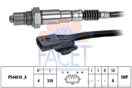 Датчик кислорода Megane III (08-16)/Scenic III (09-16) 1.2 Tce/1.4 Tce/2.0 Tce (- FACET 108310