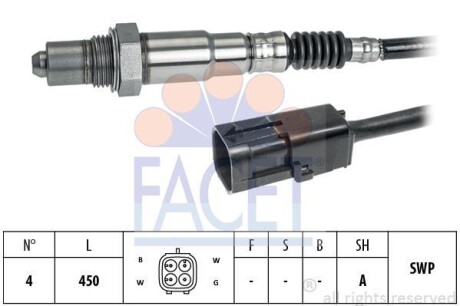 Датчик кислорода (лямбда-зонд) 2108 -2123 (0258006537) - FACET 108357