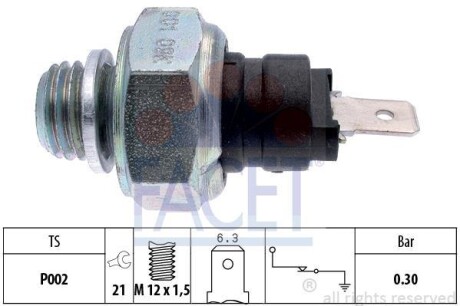 Датчик тиску оливи OM 601/611 >03 - FACET 7.0001