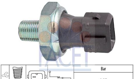 Датчик давления масла - FACET 7.0091