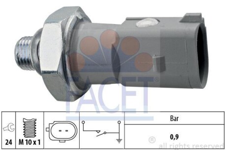 Датчик давления масла A6/Q5/Touareg 3.0 TDI 10- (7.0197) - FACET 70197