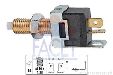 Вимикач стоп сигналу - (9381026000, MB435457, 218923) FACET 71017