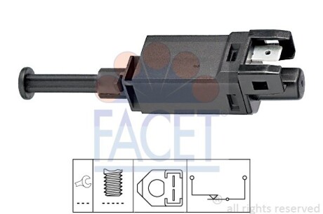 Датчик стоп-сигнала A3/Leon/Octavia/Golf/T4 1.4-2.8TDI -10 - (7215734, 191945515, 191945515B) FACET 7.1055