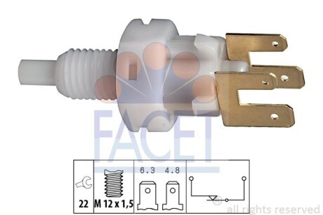 Датчик стоп-сигнала Opel Omega b 2.0 (94-00) (7.1083) - FACET 71083