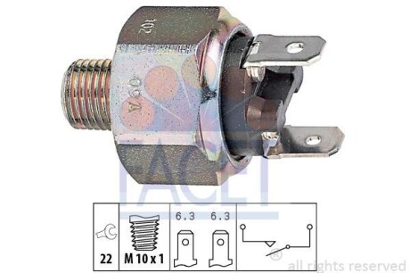 Датчик стоп-сигналу VW -96 - (113945515H, 171945515, ZBA945515) FACET 7.1102