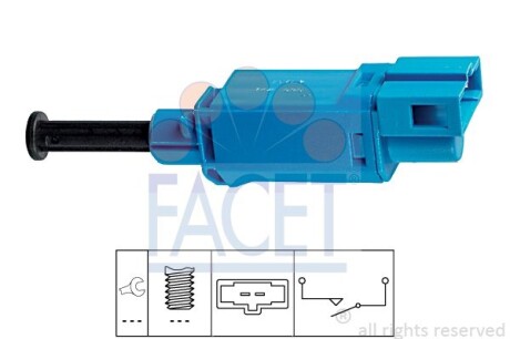 Датчик стоп-сигнала T4 95-03/Sharan 96-00/Passat 93-97 - (1044902, 1H0927189C, 7262702) FACET 7.1142