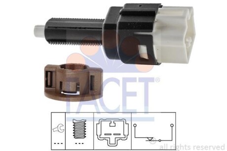 Выключатель фонаря сигнала торможения - FACET 7.1178