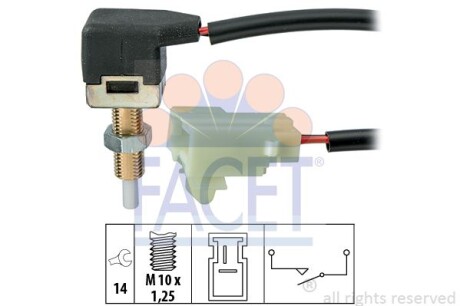Вимикач стоп-сигналу - ((938402D000, 938402D010, 938402H100)) FACET 71298