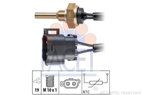 Датчик температури Renault Laguna I / Volvo 850/960/C70 1.6-3.0 90-04 - (7439186486, 35450311, 9186486) FACET 7.3110