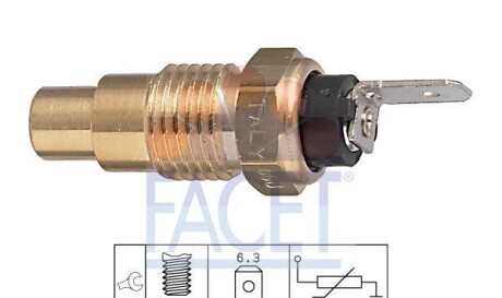 Датчик, температура охлаждающей жидкости, Датчик, температура охлаждающей жидкости, Датчик, температура охлаждающей жидкости - (2508089907) FACET 7.3223