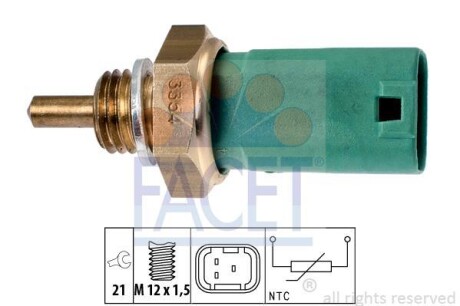 Датчик температуры охлаждающей жидкости Clio (05-)/Modus (04-) 1.2 16V F - (8200699074) FACET 73354