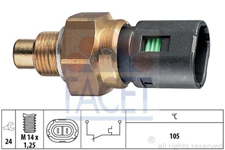 Датчик температури Master 2.8 DTI 98-01 - FACET 7.4126