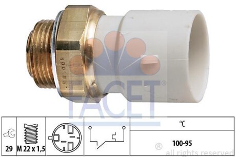 Термовыключатель, вентилятор радиатора - (1341030, 90449435) FACET 7.5182