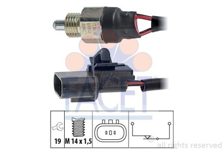 Датчик заднего хода хода MITSUBISHI L 200/PAJERO CLASSIC/II/III/SPORT 90- (7.6202) - FACET 76202