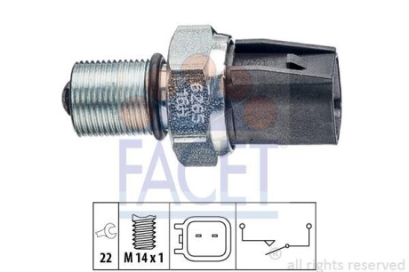 Датчик зад ходу Transit V184 00-06 (6ст. МКПП) - FACET 7.6265