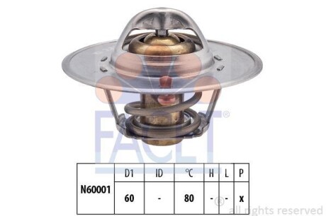 Термостат Skoda Felicia i 1.3 (94-98) (7.8465S) - FACET 78465S