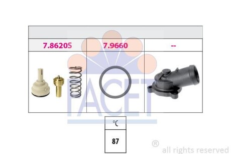 Термостат VW Jetta iii 1.6 fsi (05-10) (7.8621K) - FACET 78621K