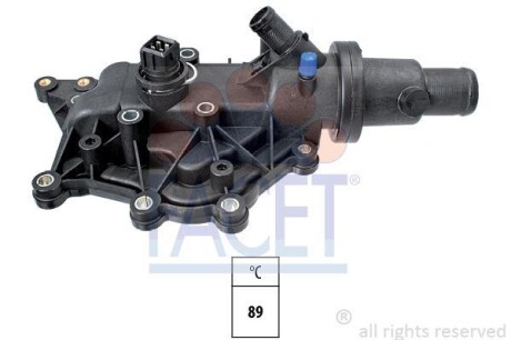 Термостат Renault Megane/Laguna/Clio/Scenic 1.4/1.6i 98- (89C) - (8200561434) FACET 7.8705