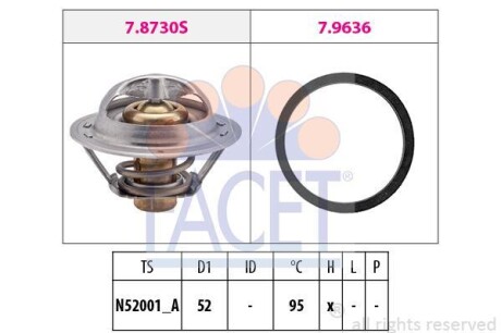 Термостат Clio III (06-14)/Scenic III (08-16) 2.0 16V - FACET 78730