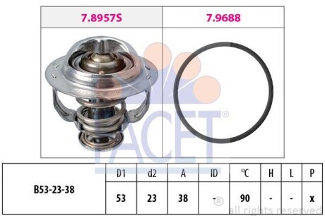 Термостат VW Beetle 2.0 tsi (12-) (7.8957) - (06K121011B, 06K121011C, 06K121111M) FACET 78957