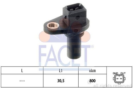 Датчик швидкості Golf III/IV/Passat B5 (АКПП) - (01M300039, 01M300039D, 01M300039G) FACET 9.0028