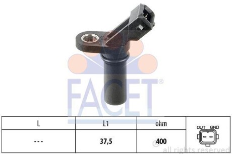 Датчик оборотов коленвала Ford Transit 2.0-2.3 i (94-) (9.0188) - (7009578, 95WF6C315AA) FACET 90188