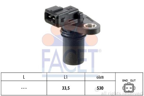 Датчик розподілвалу Ford FIESTA, FOCUS, SCORPIO I/II,TRANSIT 1.1-2.8 85- - FACET 9.0189