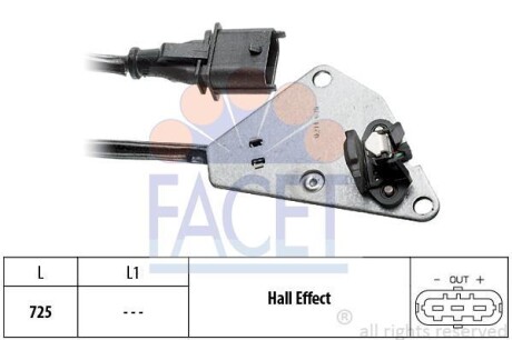 Датчик, положение распределительного вала - (46469912, 464699212) FACET 9.0210