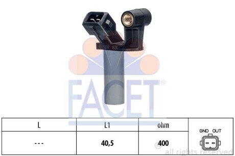 Датчик импульсов, Датчик импульсов, маховик - (jd61138, lr004396, 9662221580) FACET 9.0307