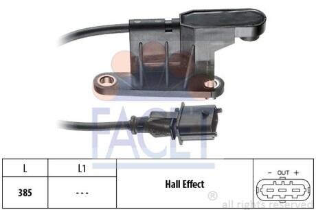 Датчик обертів коленвала Opel Astra G 1.4, 1.6 16v (98-05) (9.0316) - FACET 90316