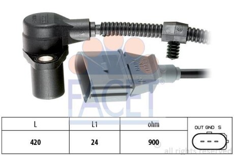 Датчик положення колінвала VW T4/T5 2.8-3.2 i 00-> - FACET 9.0320