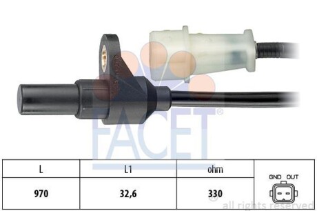 Датчик импульсов, Датчик импульсов, маховик - (1270603, PC584) FACET 9.0373