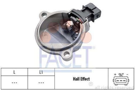 Датчик оборотов коленвала Audi 100/80/A4/A6 2.6-2.8 90-01 (9.0401) - FACET 90401